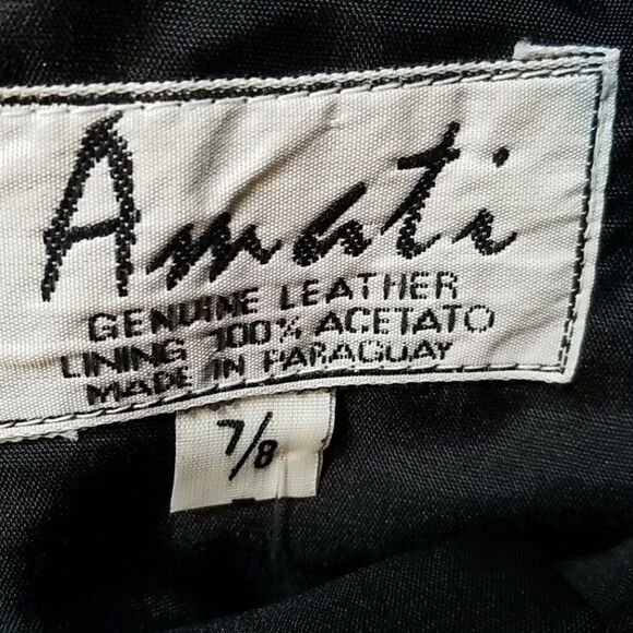 AMATI..Vintage leather pencil style skirt - Picture 8 of 10